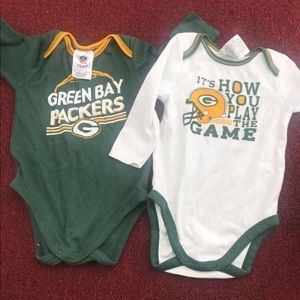 Packers Infant 2-Pack Bodysuit Set NWOT
